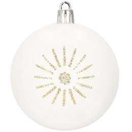 Bańki choinkowe 30 szt. bombki świąteczne zestaw biało0złoty