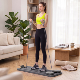 Reformer do pilatesu, wielofunkcyjna deska do ćwiczeń, treningu, składana