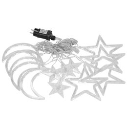 Kurtyna świetlna 138 Led girlanda gwiazdki księżyce lampki sople multikolor