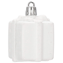 Bombki choinkowe 72 szt. biały zestaw choinkowy