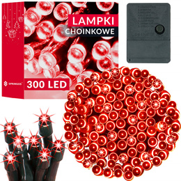 Lampki choinkowe 300 led czerwony 21,5 m oświetlenie świąteczne