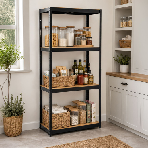 Regał magazynowy 170x80x40 cm 4 półki do przechowywania, garażu 700 kg