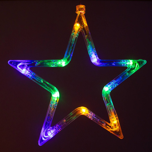 Kurtyna świetlna 138 Led girlanda gwiazdki księżyce lampki sople multikolor