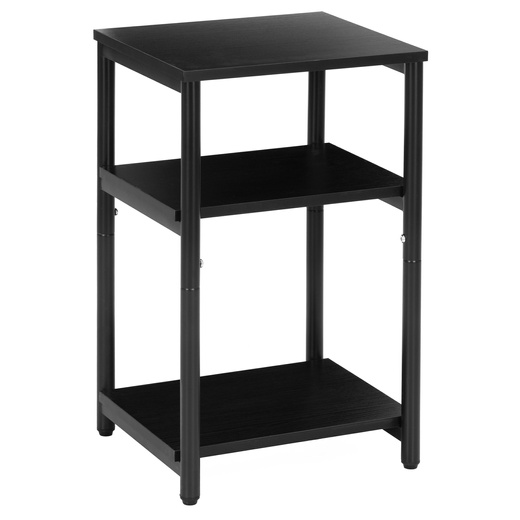 Szafka nocna, stolik z półkami do sypialni 35x31x59 cm nakastnik, czarny