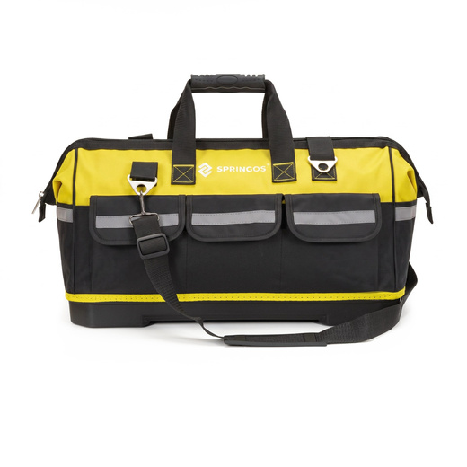 Torba warsztatowa 49x27x35 cm monterska organizer na narzędzia 45L żółto-czarna