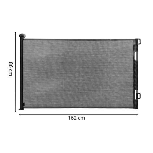 Bramka zabezpieczająca na schody 80 cm zwijana roleta do drzwi barierka ochronna czarna