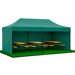 Namiot handlowy 3x6 m ogrodowy, pawilon na imprezy, catering zielony