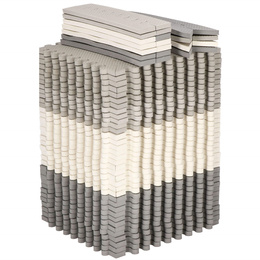 Mata piankowa trójkąty 186x186 cm szare puzzle dla dzieci, do ćwiczeń pianka EVA