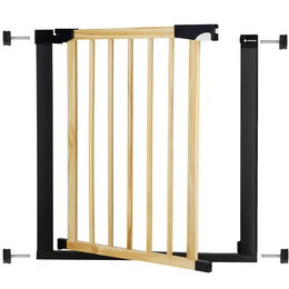 Bramka zabezpieczająca schody 75-89 cm bramka rozporowa brązowo-czarna