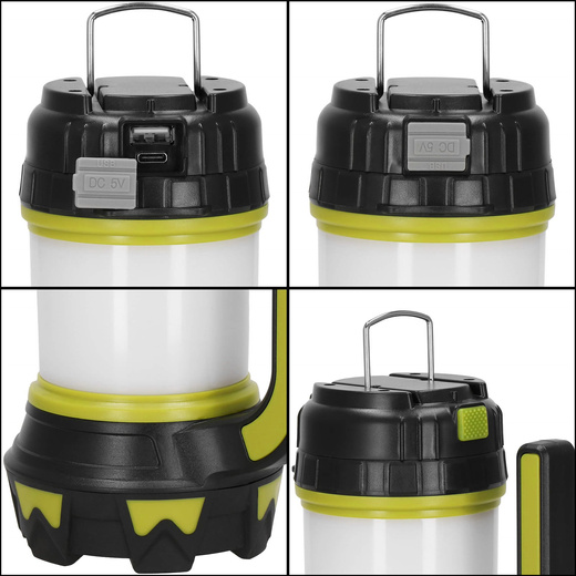 Latarka wielofunkcyjna, turystyczna, biwakowa LED 6 trybów świecienia, z funkcją powerbank