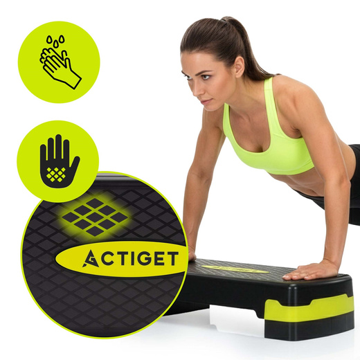 Step do ćwiczeń fitness 3-stopnie, schodek treningowy do aerobiku