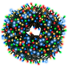 Lampki choinkowe 1000 Led multikolor niebieski flash 81,5 m oświetlenie świąteczne IP44