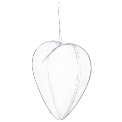 Bombki akrylowe 8cm serce plastikowe decoupage zestaw 12 szt.