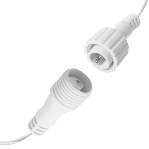 Kurtyna świetlna 500 led girlanda, lampki wewnętrzno-zewnętrzne 24 m sople biały ciepły + flash