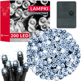 Lampki choinkowe 200 Led biały zimny 15,5 m oświetlenie świąteczne