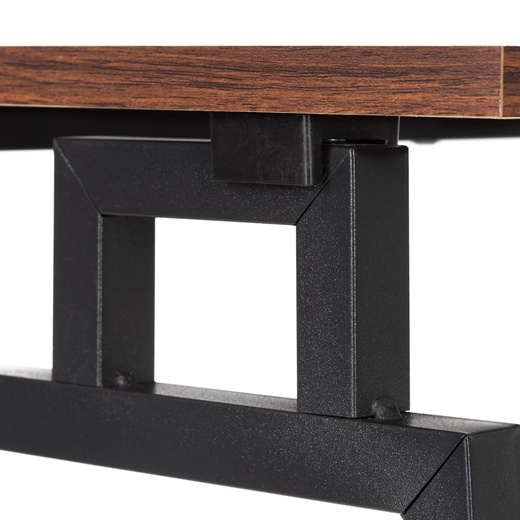 Biurko komputerowe, składane 80 cm stolik do pracy przy komputerze, drewniany, ciemno brązowy