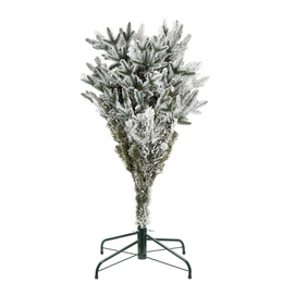 Choinka sztuczna 150 cm świerk kaukaski ośnieżony jak żywy, nowoczesny, ze stojakiem