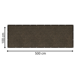 Osłona balkonowa, maskująca 100x500 cm mata na balkon zacieniająca 95% brązowa