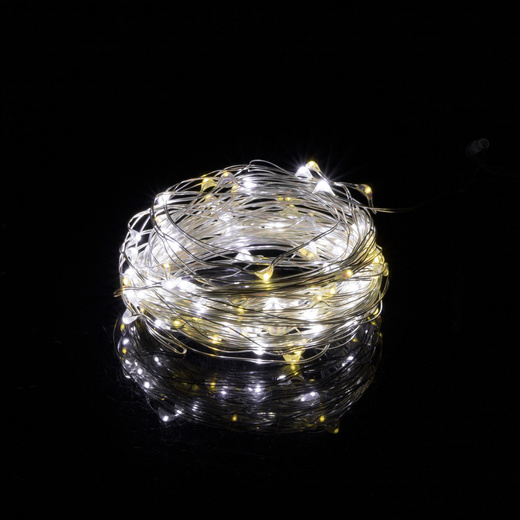 Lampki choinkowe 20 LED druciki mikro na baterie 