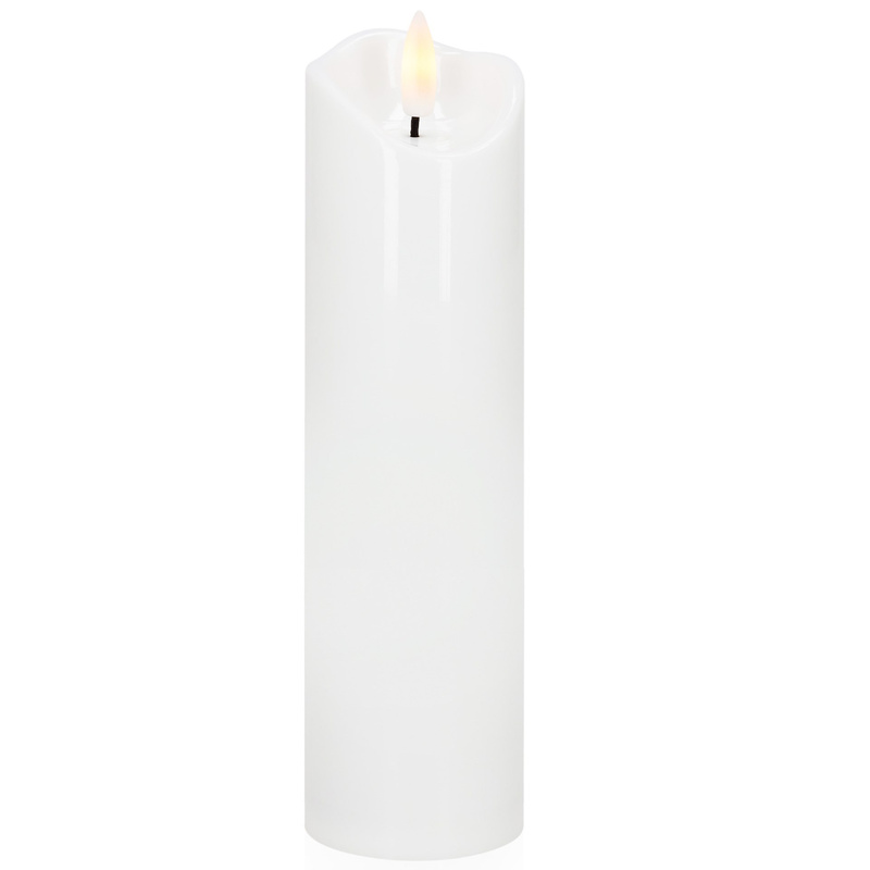 Świeca elektryczna LED wkład do znicza 18,5 cm świeczka na baterie z ruchomym płomieniem