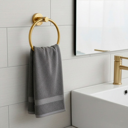 Wieszak na ręczniki, łazienkowy okrągły, uchwyt na ręczniki, złoty