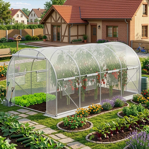 Szklarnia ogrodowa foliowa UV4 140g/m2 4x2,5x2 m tunel na warzywa zioła foliak warzywniak