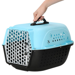Transporter dla kota psa gryzoni do 7 kg 48x33x27 cm niebiesko-czarny