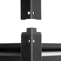 Regał magazynowy 200x120x40 cm 5 półek do przechowywania, garażu 750 kg metalowy