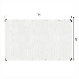 Plandeka 3x5m 100g/m2 gruba płachta ochronna biała, transparentna