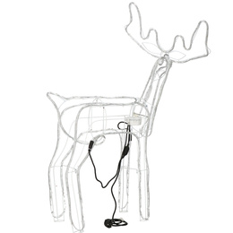 Renifer Led 115 cm świąteczny z ruchomą głową świetlna dekoracja do ogrodu biały ciepły