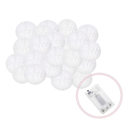 Lampki dekoracyjne cotton balls 30 LED 30 kul białe