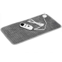 Mata grzewcza 60x30 cm elektryczna poduszka rozgrzewająca z pilotem i timerem, szara