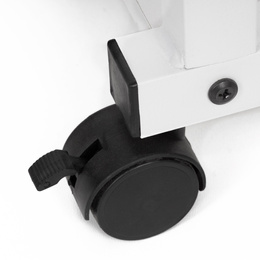 Stolik na kółkach regulowany 76-86 cm biurko mobilne pod laptopa biały