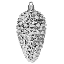 Bombki choinkowe 40 szt. ozdoby kule, lizaki, szyszki, laski cukrowe nietłukące srebrne