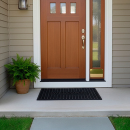 Wycieraczka wejściowa, mata pod drzwi 75x45 ażurowa, czarno-grafitowa