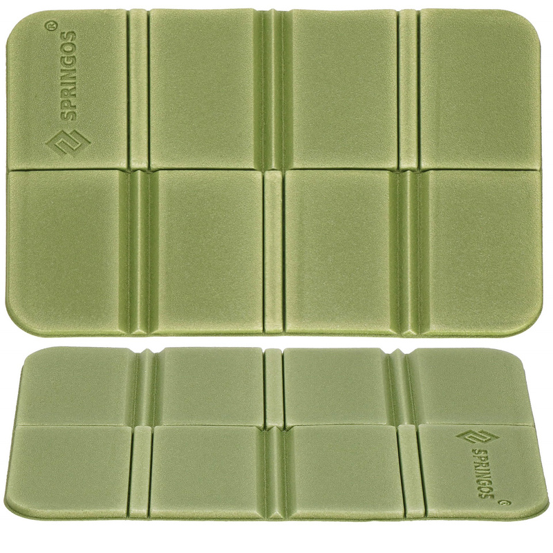 Mata termiczna 37,5x28 cm turystyczna, biwakowa z pokrowcem zielona