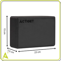 Kostka do jogi piankowa EVA 23x15x7,5 cm klocek blok do ćwiczeń pilates stretching czarny