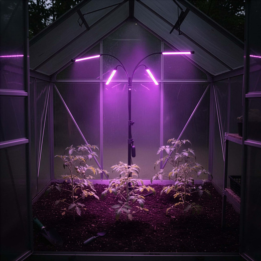 Lampa do doświetlania roślin LED do wzrostu uprawy 4 panele z timerem i pilotem, usb