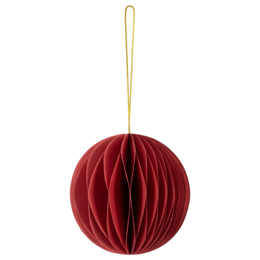 Papierowe bombki 6 szt. zawieszki choinkowe, ozdoby świąteczne 8 cm rozkładane, czerwone