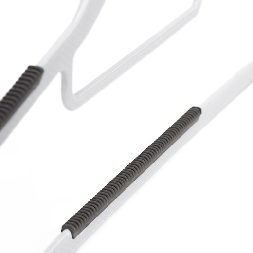 Wieszak plastikowy zestaw 20 szt. antypoślizgowe wieszaki na ubrania szaro-białe