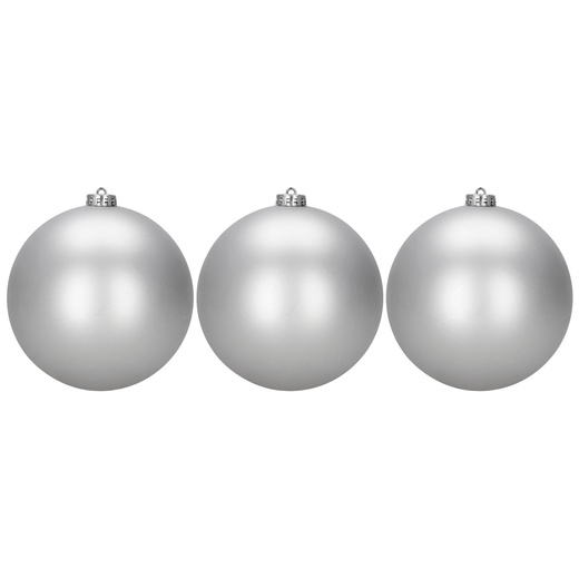 Bombki choinkowe 6 szt. ozdoby świąteczne 15 cm nietłukące srebrne
