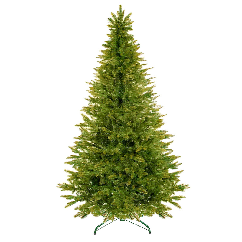 Choinka sztuczna 240 cm świerk naturalny jak żywy, ze stojakiem nowoczesny gęsty