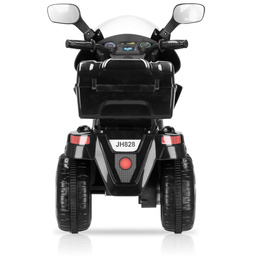Motocykl dla dzieci, elektryczny jeździk trójkołowy, motorek na akumulator, czarny