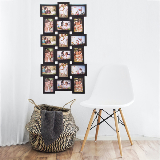 Ramka na zdjęcia 18 zdjęć multiramka 10x15 czarna
