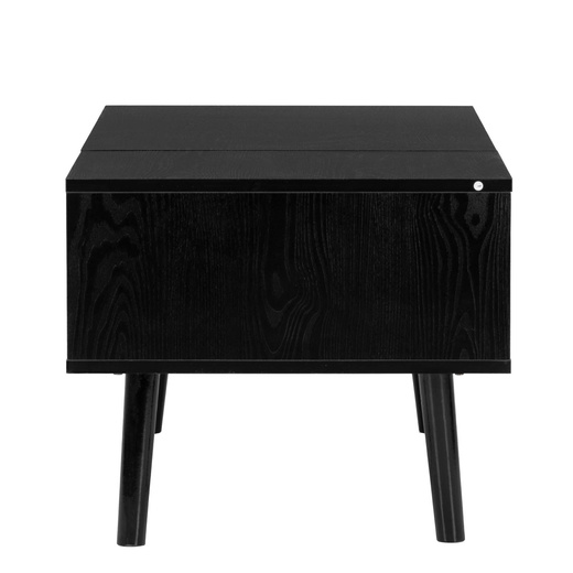 Stolik kawowy z podnoszonym blatem i schowkiem, ława do salonu 100x50x43 cm czarny