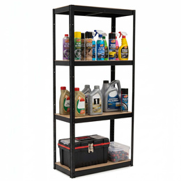 Regał magazynowy 170x80x40 cm 4 półki do przechowywania, garażu 700 kg