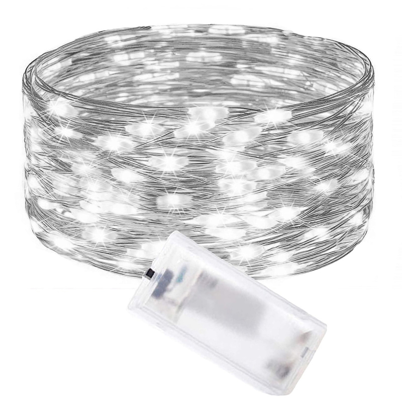 Lampki choinkowe 100 LED druciki mikro na baterie