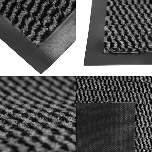 Wycieraczka wejściowa, mata pod drzwi 90x60 czarno-grafitowa