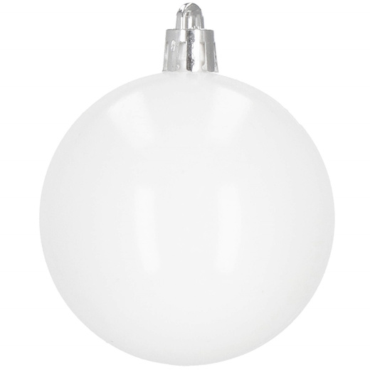 Bombki choinkowe 33 szt. ozdoby świąteczne zestaw z gwiazdą białe