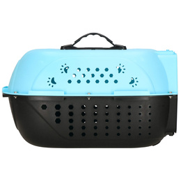Transporter dla kota psa gryzoni do 7 kg 48x33x27 cm niebiesko-czarny